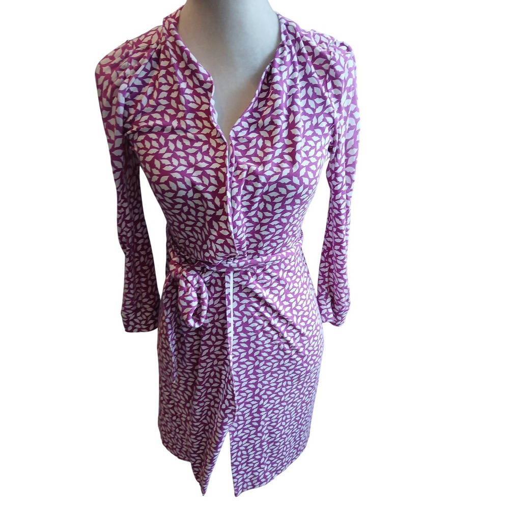 Diane‎ Von Furstenberg Print Wrap Dress Size 0 New Julian Two Mini